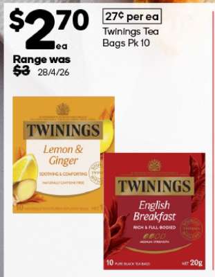 Twinings Tea Bags Pk 10