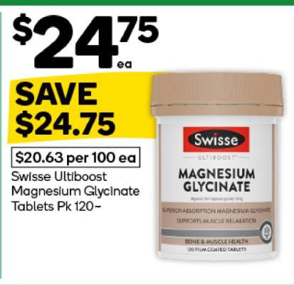 Swisse Ultiboost Magnesium Glycinate Tablets Pk 120#