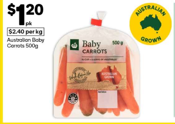 Australian Baby Carrots 500g