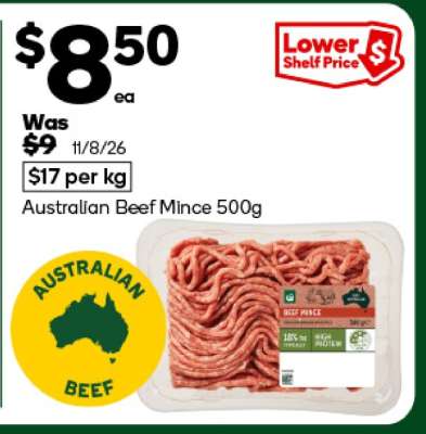 Australian Beef Mince 500g
