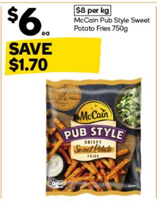 McCain Pub Style Sweet Potato Fries 750g
