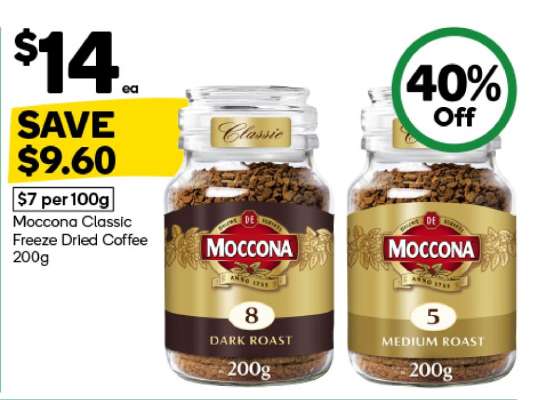 Moccona Classic Freeze Dried Coffee 200g