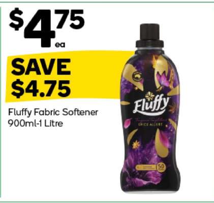 Fluffy Fabric Softener 900mL-1 Litre