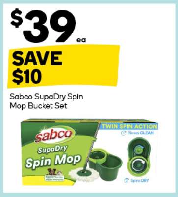 Sabco SupaDry Spin Mop Bucket Set