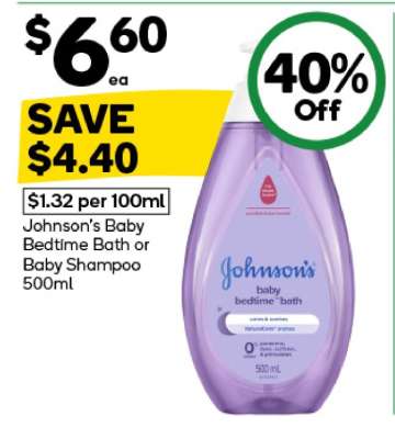 Johnson’s Baby Bedtime Bath or Baby Shampoo 500ml