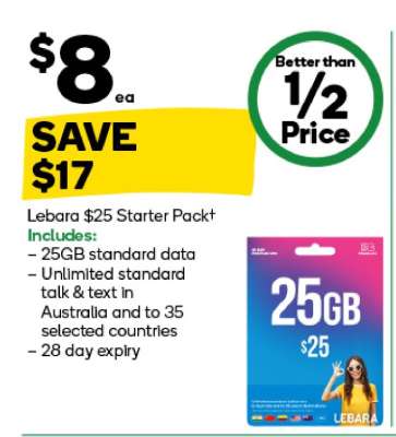 Lebara $25 Starter Pack
