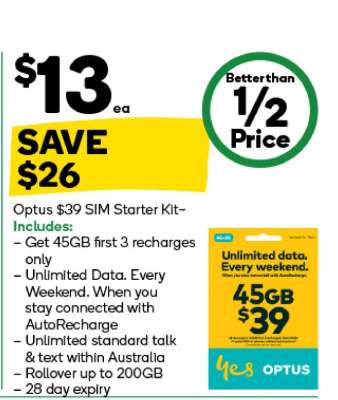 Optus $39 SIM Starter Kit