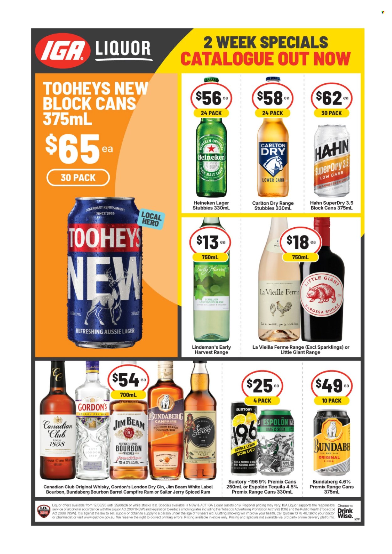 IGA LIQUOR catalogue - 12.8.2026 - 25.8.2026. Page 1