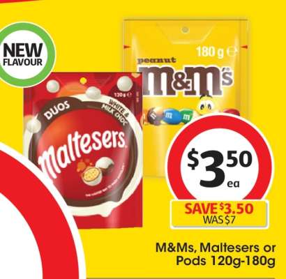 M&Ms, Maltesers or Pods