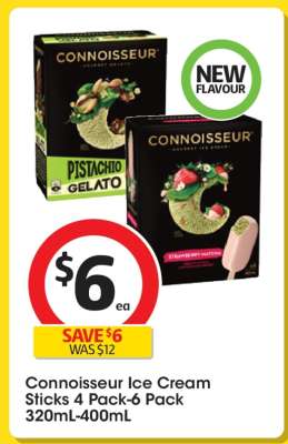 Connoisseur Ice Cream Sticks 4 Pack-6 Pack
