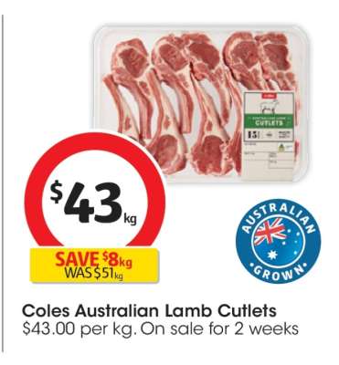 Coles Australian Lamb Cutlets
