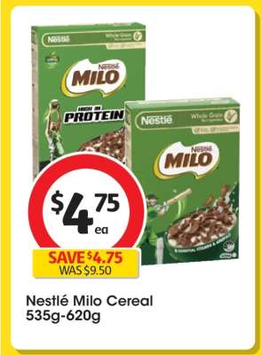 Nestlé Milo Cereal 535g-620g