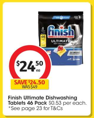 Finish Ultimate Dishwashing Tablets 46 Pack