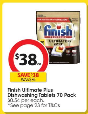 Finish Ultimate Plus Dishwashing Tablets 70 Pack