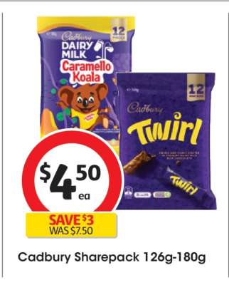 Cadbury Sharepack 126g-180g