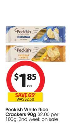 Peckish White Rice Crackers 90g