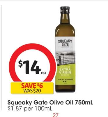 Squeaky Gate Olive Oil 750mL