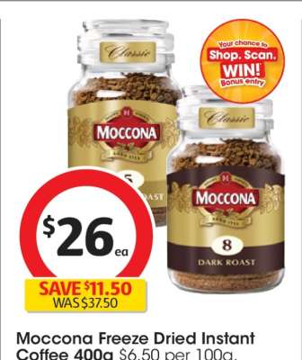 Moccona Freeze Dried Instant Coffee 400g