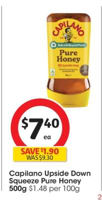 Capilano Upside Down Squeeze Pure Honey