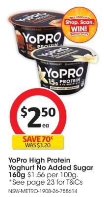 YoPro High Protein Yoghurt No Added Sugar