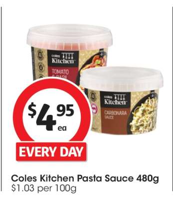 Coles Kitchen Pasta Sauce 480g