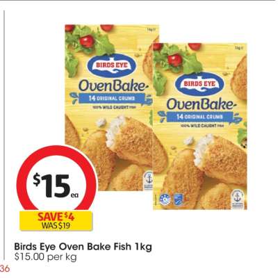 Birds Eye Oven Bake Fish 1kg