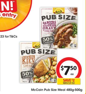 McCain Pub Size Meal 480g-500g