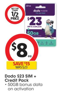 Dodo $23 SIM + Credit Pack