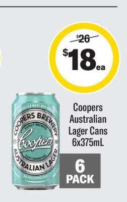 Coopers Australian Lager Cans