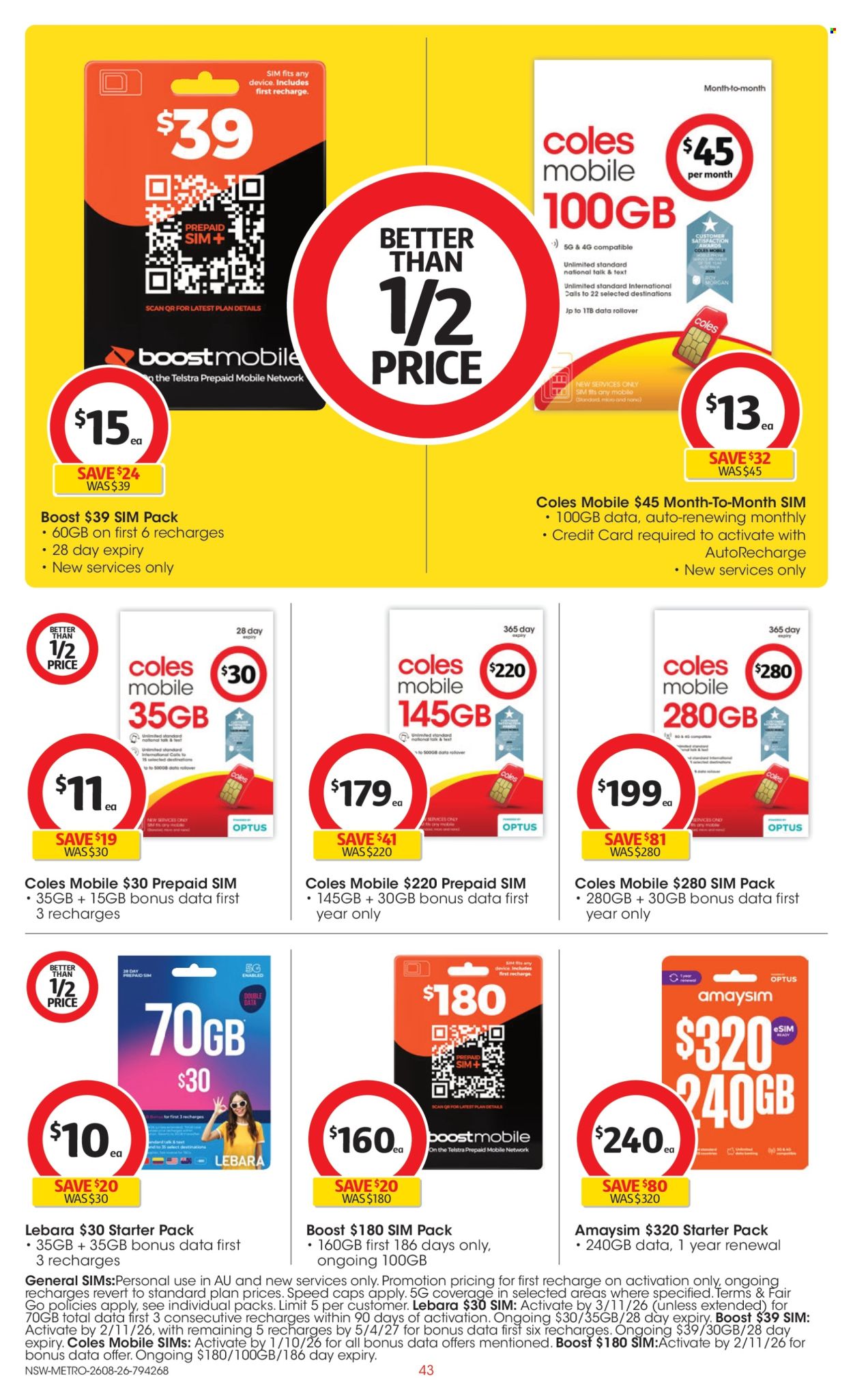 Coles catalogue - 26.8.2026 - 1.9.2026. Page 43
