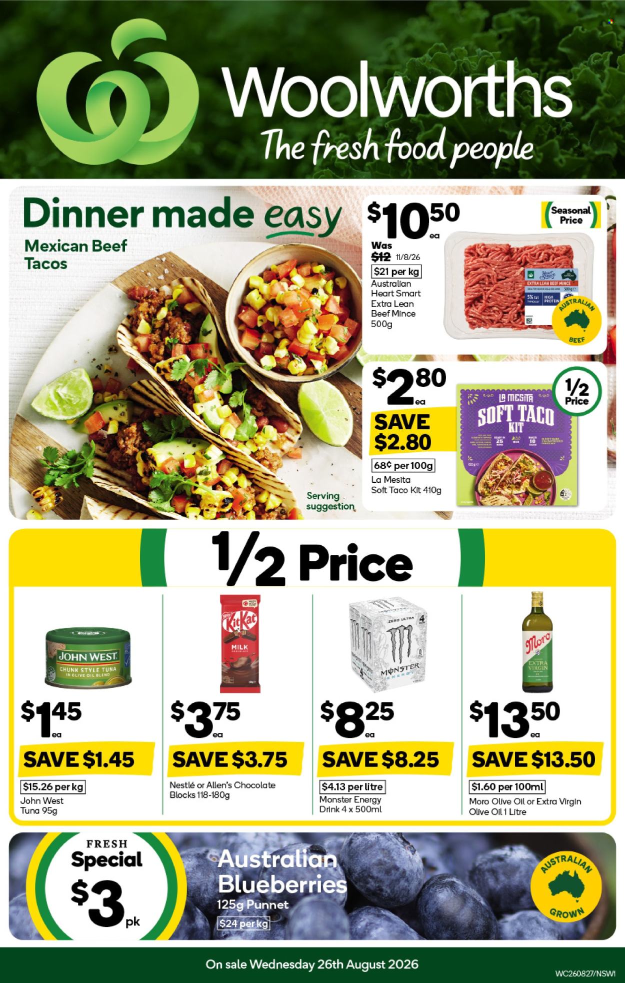 Woolworths catalogue - 26.8.2026 - 1.9.2026. Page 1