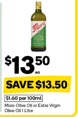 Moro Olive Oil or Extra Virgin Olive Oil 1 Litre