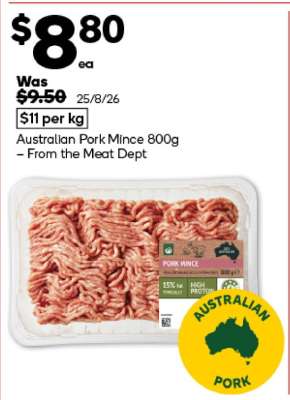 Australian Pork Mince 800g