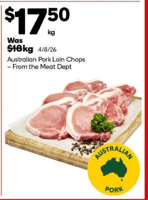 Australian Pork Loin Chops
