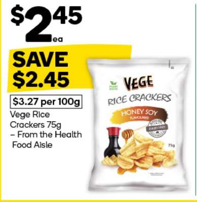 Vege Rice Crackers 75g