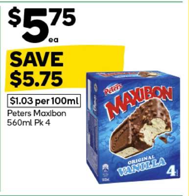 Peters Maxibon 560ml Pk 4