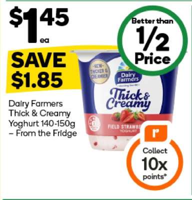 Dairy Farmers Thick & Creamy Yoghurt 140-150g