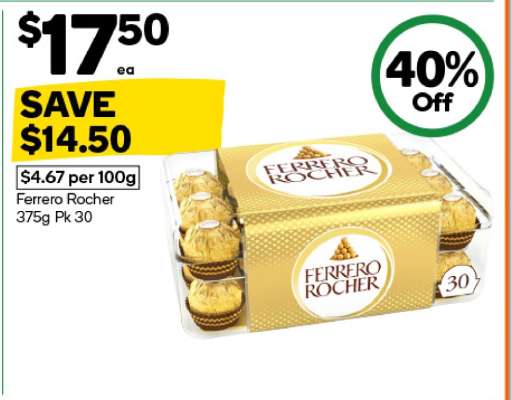 Ferrero Rocher 375g Pk 30