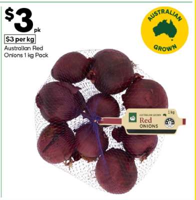 Australian Red Onions 1 kg Pack