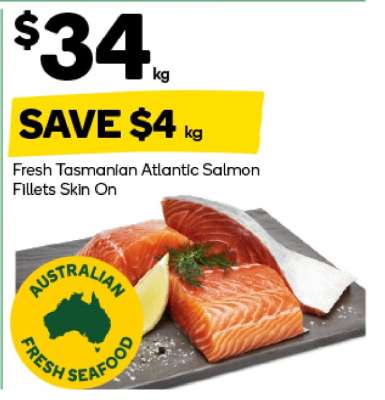 Fresh Tasmanian Atlantic Salmon Fillets Skin On