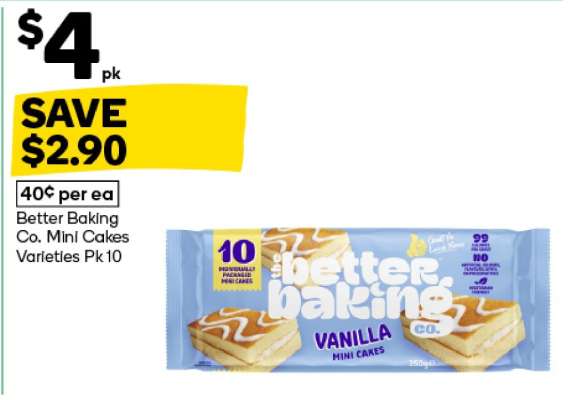 Better Baking Co. Mini Cakes Varieties Pk 10