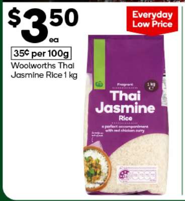 Woolworths Thai Jasmine Rice 1 kg