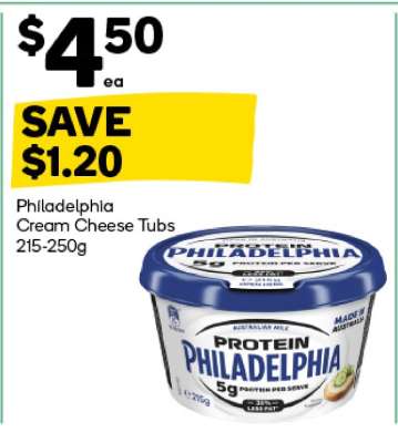 Philadelphia Cream Cheese Tubs 215-250g