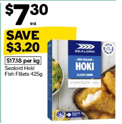 Sealord Hoki Fish Fillets 425g