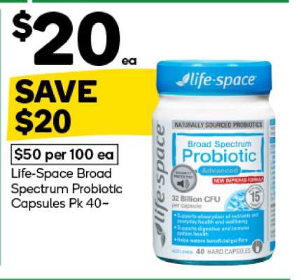 Life-Space Broad Spectrum Probiotic Capsules Pk 40