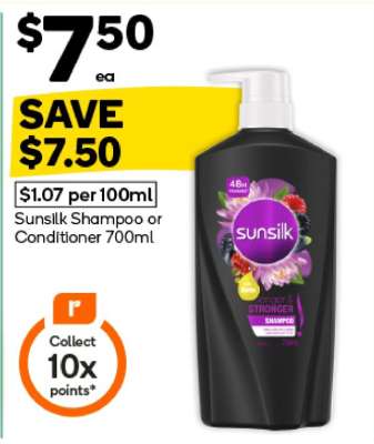 Sunsilk Shampoo or Conditioner 700mL