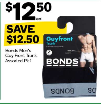 Bonds Men's Guy Front Trunk Assorted Pk 1