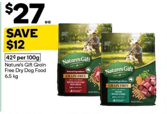 Nature's Gift Grain Free Dry Dog Food 6.5 kg