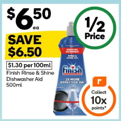 Finish Rinse & Shine Dishwasher Aid 500ml