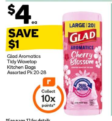 Glad Aromatics Tidy Wavetop Kitchen Bags Assorted Pk 20-28